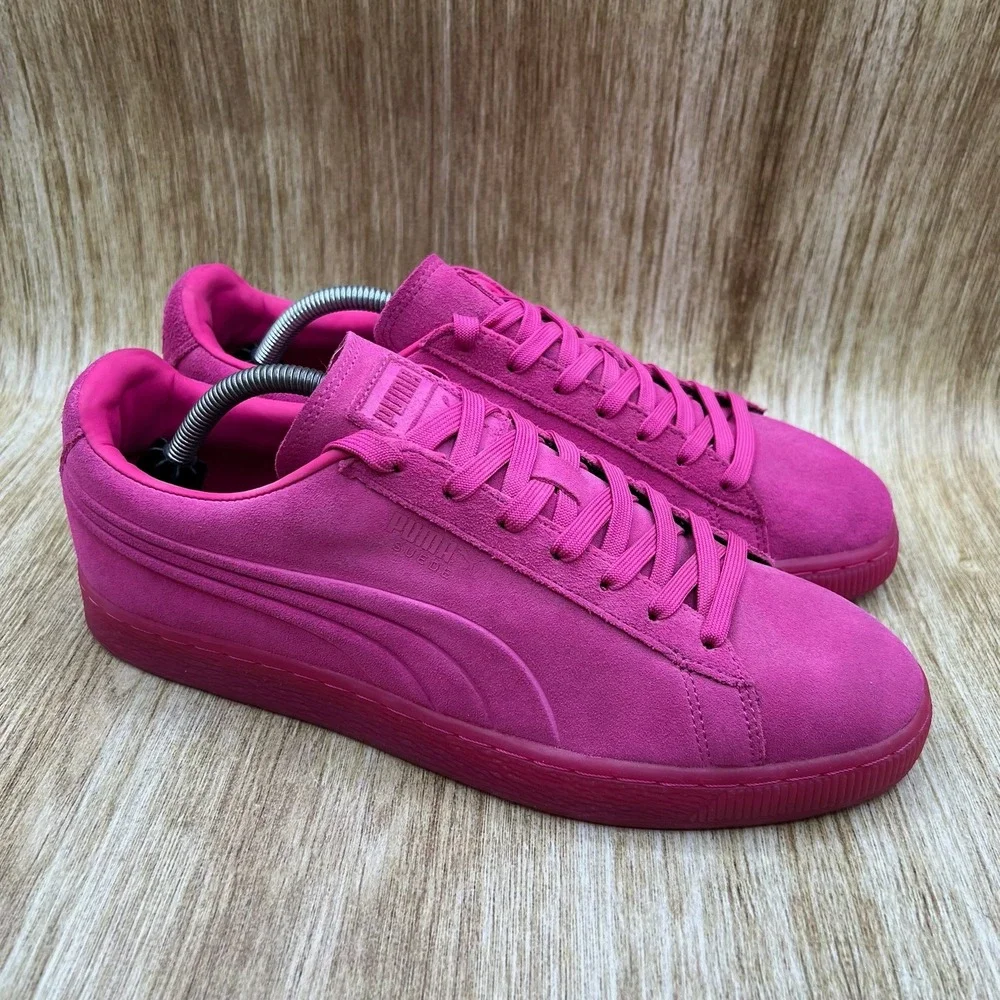 Puma Suede Emboss Sneakers Men's Size 10 Iced Fluo Beetroot Purple 361881-01